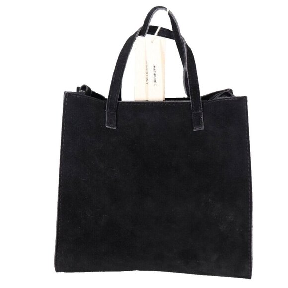 Mathilde C Womens Size Small Black Crossbody Bag Suede Removable Strap Purse NWT - Picture 1 of 10